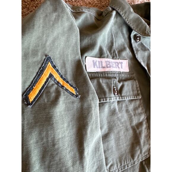 Vintage U.S. Army OG-107 Fatigue Korean War Era Stamped K-6413 M Olive Green - Picture 4 of 8